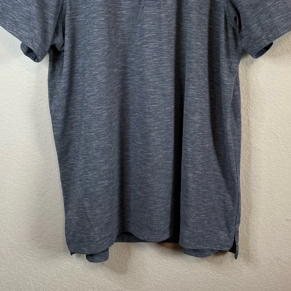 J Crew Gray Performance Short Sleeve Polo Shirt Lightweight Casual Top Size XL